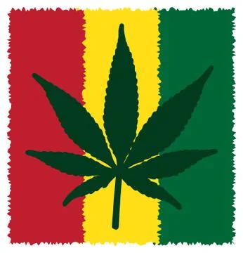 Cannabis Leaf Symbol Stock Illustration