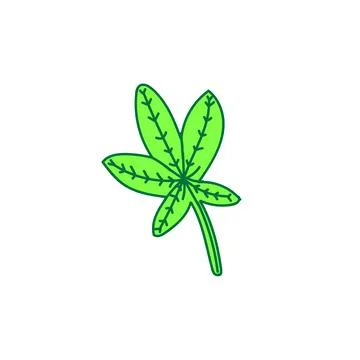 Cannabis leaf vector icon. Marijuana legalize symbol. Medicine cannabis sign Stock Illustration