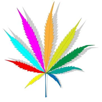 Cannabis leaf vector isolated Stock Illustration