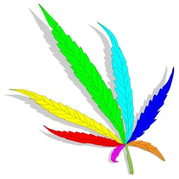 Cannabis leaf vector isolated Stock Illustration