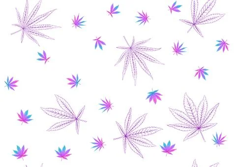 Cannabis leaves seamless pattern, background. Stock Illustration