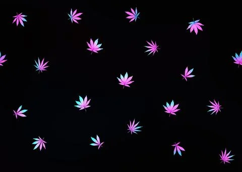 Cannabis leaves seamless pattern, background. Stock Illustration