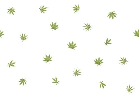 Cannabis leaves seamless pattern, background. Illustrazione stock