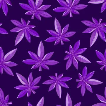 Cannabis leaves seamless pattern. Growing hemp, medical marijuana, recreational Stock Illustration