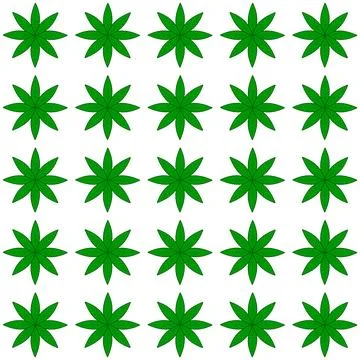 Cannabis leaves seamless pattern on white background Иллюстрация