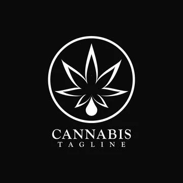 Cannabis logo Illustrazione stock