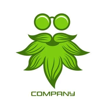 Cannabis man logo Stock Illustration