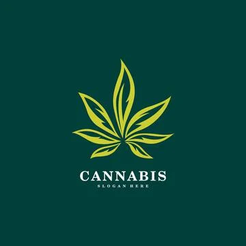 Cannabis marijuana leaf logo vector Stock Illustration