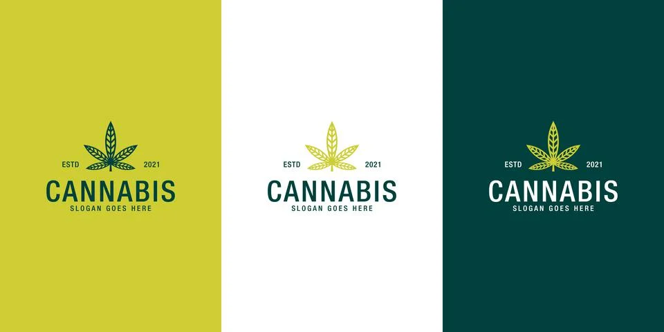 Cannabis marijuana leaf logo vector Stock Illustration