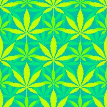 Cannabis marijuana leaves seamless pattern. Stock-Illustration