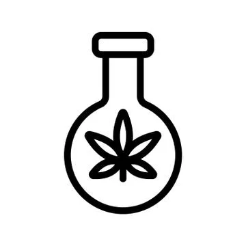 Cannabis in the packaging icon vector. Isolated contour symbol illustration Illustrazione stock