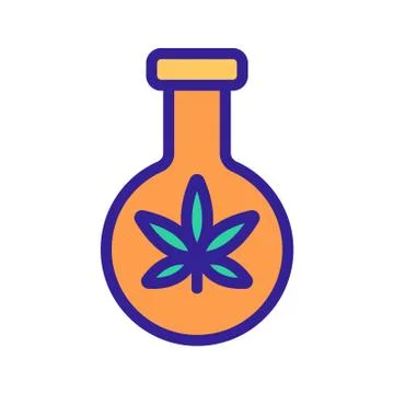 Cannabis in the packaging icon vector. Isolated contour symbol illustration Stockillustratie