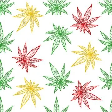 Cannabis pattern Stock Illustration