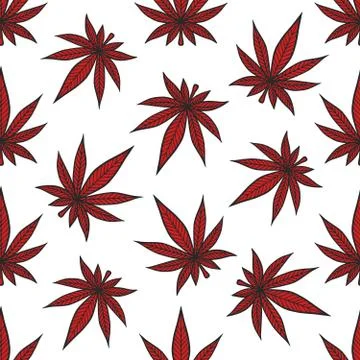 Cannabis pattern Stock Illustration