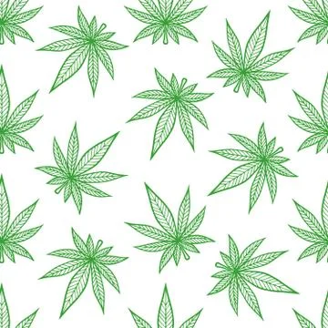 Cannabis pattern Stock Illustration