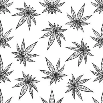 Cannabis pattern Stock Illustration
