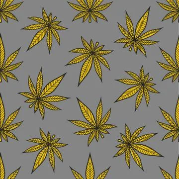 Cannabis pattern Stock Illustration