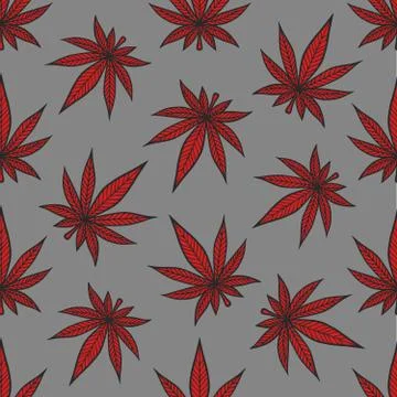 Cannabis pattern Stock-Illustration