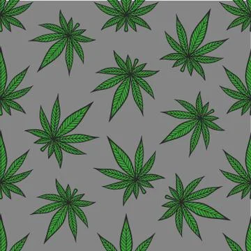 Cannabis pattern Stock Illustration
