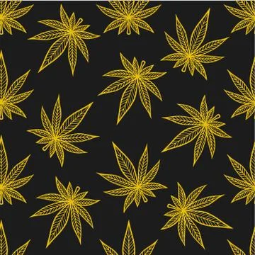 Cannabis pattern Stock Illustration