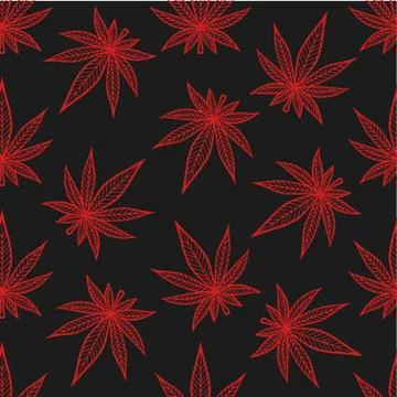 Cannabis pattern Stock Illustration