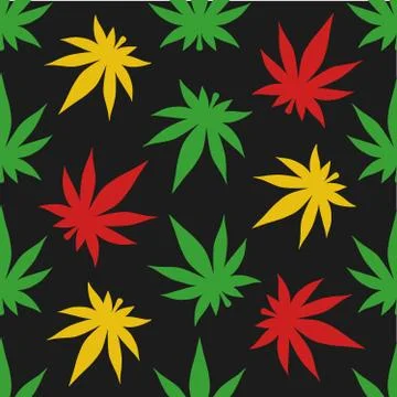 Cannabis pattern Stock Illustration