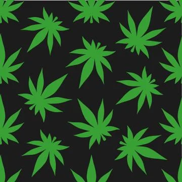 Cannabis pattern Stock Illustration