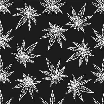 Cannabis pattern Stock Illustration