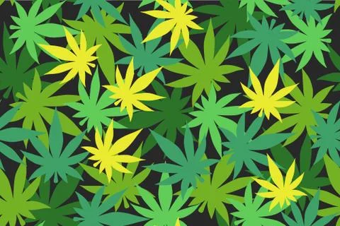 Cannabis pattern Stock Illustration