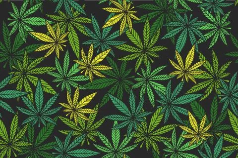 Cannabis pattern Stock Illustration