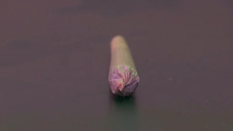 Cannabis Pre-rolled joint close up Stock Footage 90034007