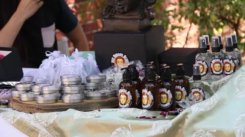Cannabis product display Stock Footage 150800889