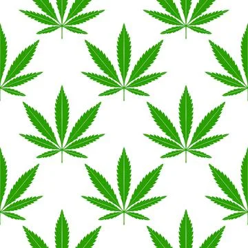 Cannabis seamless pattern. Stock Illustration