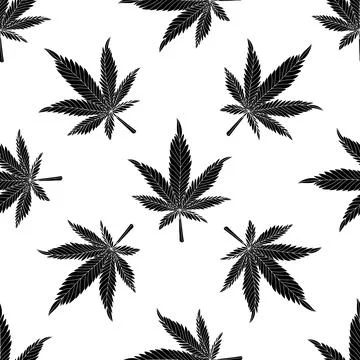 Cannabis seamless pattern. Marijuana pattern Stock Illustration