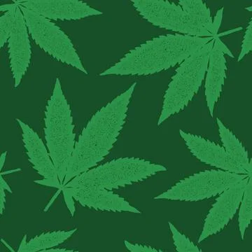 Cannabis seamless pattern print design Stock Illustration