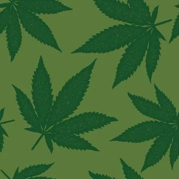 Cannabis seamless pattern print design Stock Illustration