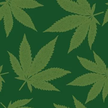 Cannabis seamless pattern print design Stock Illustration