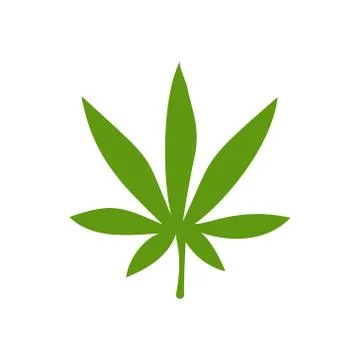 Cannabis sign on white background. Vector illustration in trendy flat style. Stock Illustration