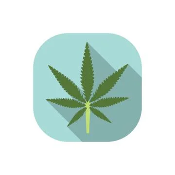 Cannabis weed leaf vector flat design Stock Illustration