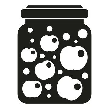 Canned apple icon simple vector. Food pickle Stock Illustration