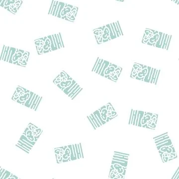 Canned broccoli glyph vector seamless pattern Stock Illustration
