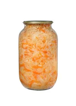 Canned cabbage. Stock Photos