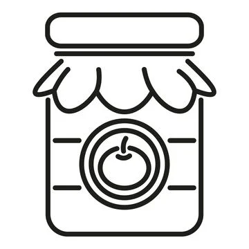 Canned cherry icon outline vector. Pickle food Ilustración de archivo