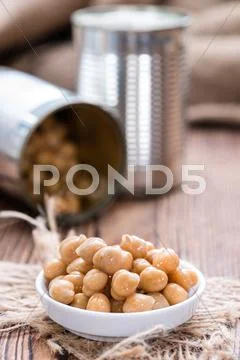 Canned Chick Peas Stock Photos