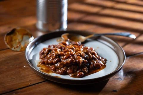 Canned Chilly for supper Stock Photos