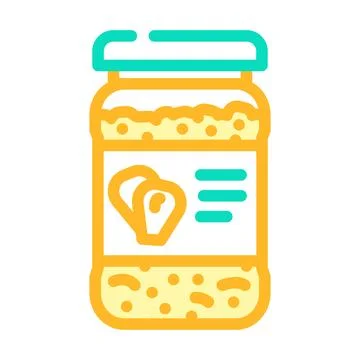 Canned corn color icon vector illustration Stock Illustration