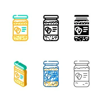 Canned corn color icon vector concepts Stock Illustration