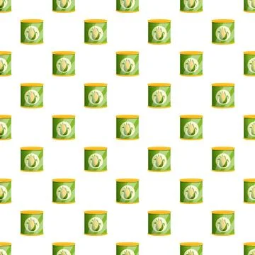 Canned corn illustrations creating a seamless pattern Stockillustratie