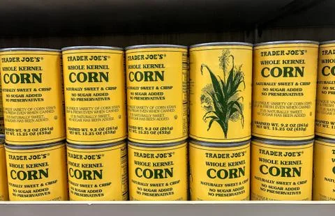 Canned corn Stock Photos