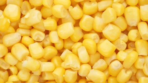 Canned corn. Sweet corn - background. Stock Footage 143190138